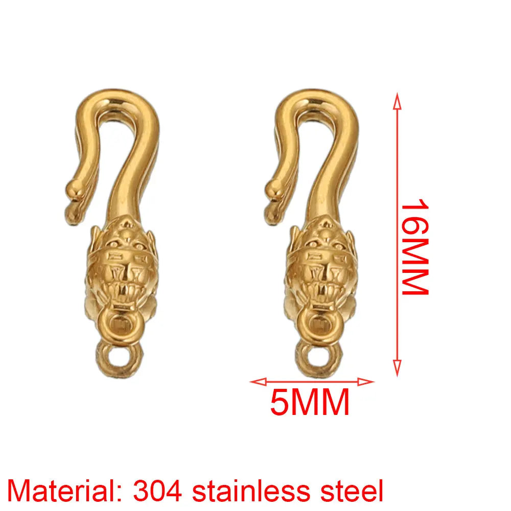 10pcs Lot Stainless Steel S Gold Jewelry Making Clasps Hooks Fasteners Connectors for Bracelet Nacklace Jewelry Making Materials
