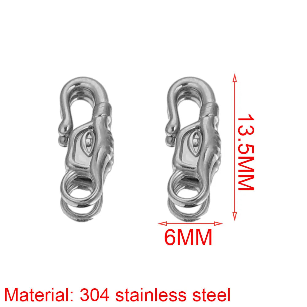 10pcs Lot Stainless Steel S Gold Jewelry Making Clasps Hooks Fasteners Connectors for Bracelet Nacklace Jewelry Making Materials
