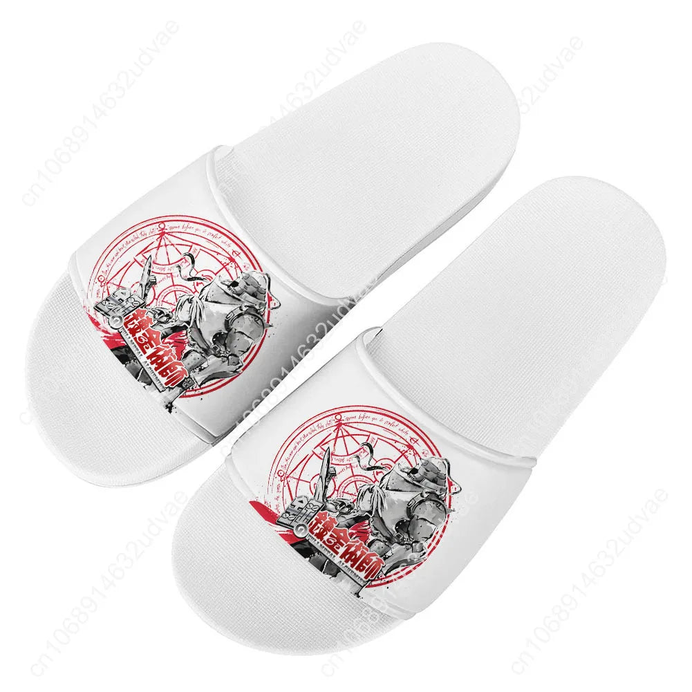 Fullmetal Alchemist Slippers Home Bathroom Sandals Water Shoes Men Women Teenagers Indoor Poor Sandal Customized Summer Slipper