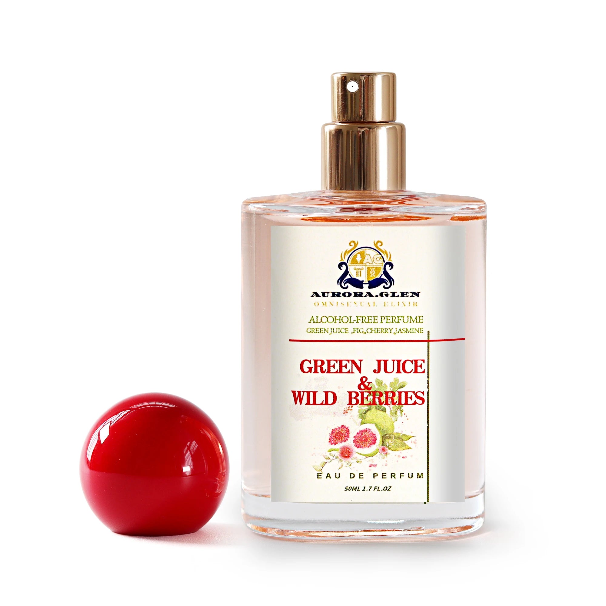Green Juice Wild Berries Alcohol-Free Women's Fresh Floral Perfume EDP with Cedarwood Musk Amber & Patchouli for Her Gifts