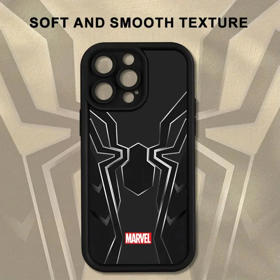Marvel Spiderman Logo Case for iPhone 16 Pro Max 11 15 Plus 14+ 13Pro 13 12 16e 14 15Pro Soft Cover 16+