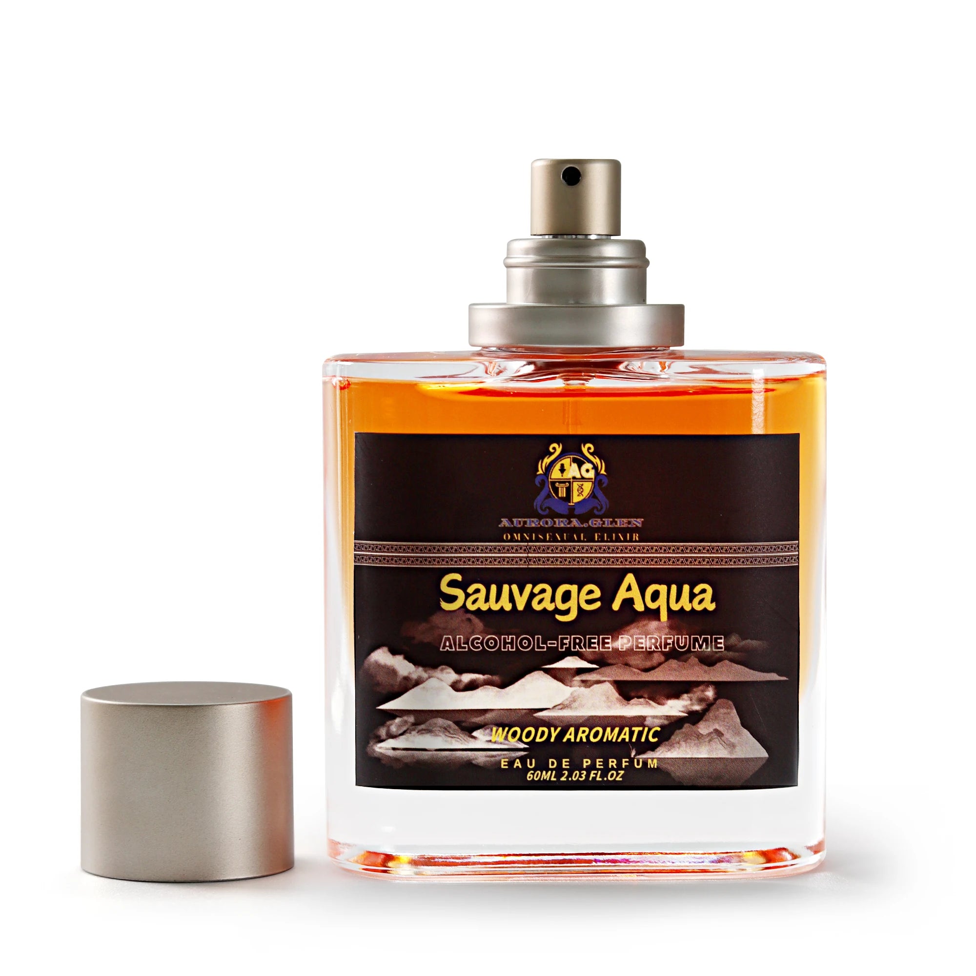 Alcohol-Free Perfume SAUVAGE AQUA Men's Perfume Spicy Woody Fragrance with Black Pepper Bergamot Lavender Patchouli EDP 50ml