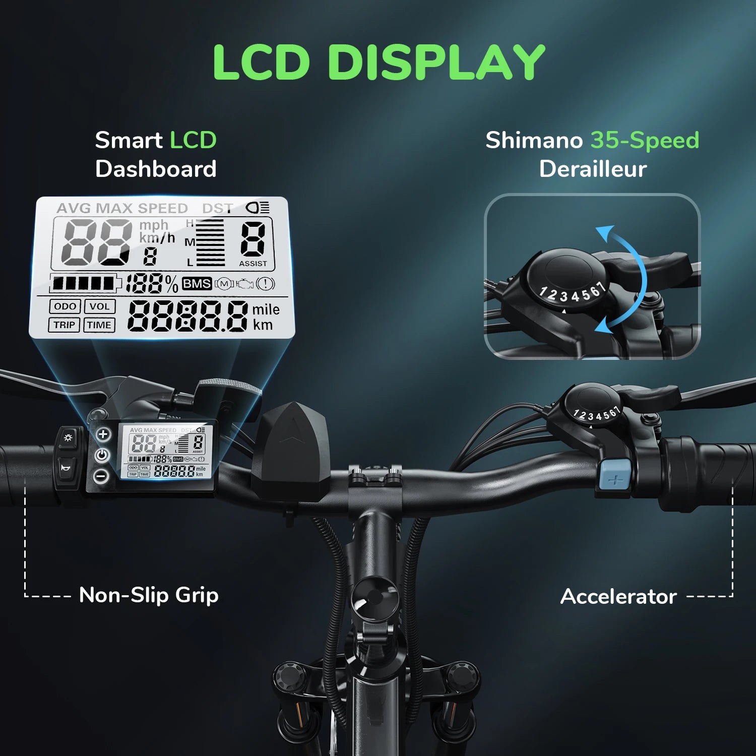 Isinwheel M10 adult E-bike 500W 36V10.4Ah battery commute Electric Bike,26-inch Fat Tire E-Mountain bike