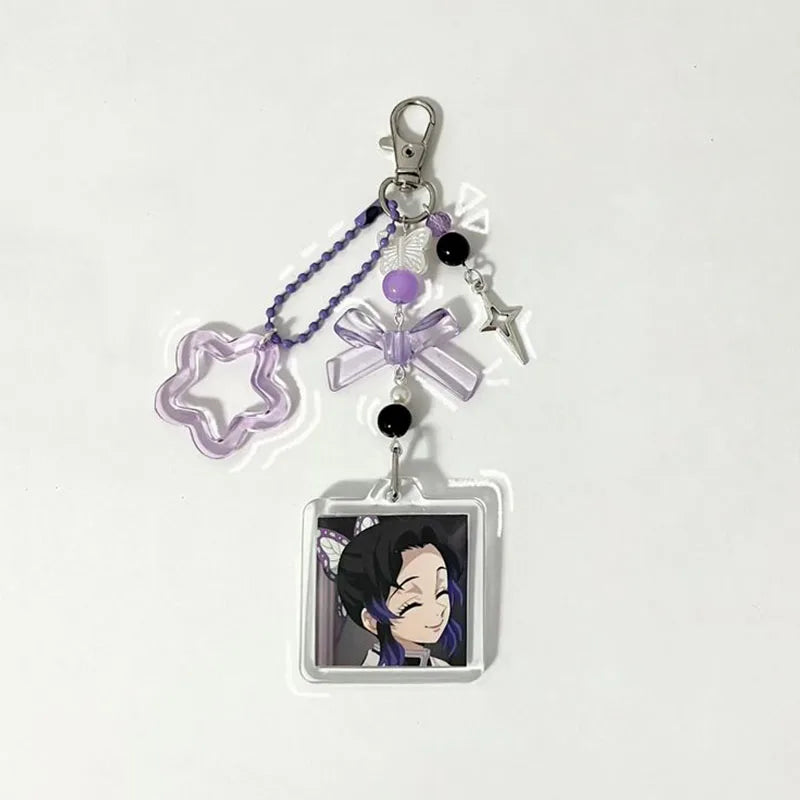 Handmade mitsuri shinobu matching keychains Bag Jewelry Charm Aesthetic