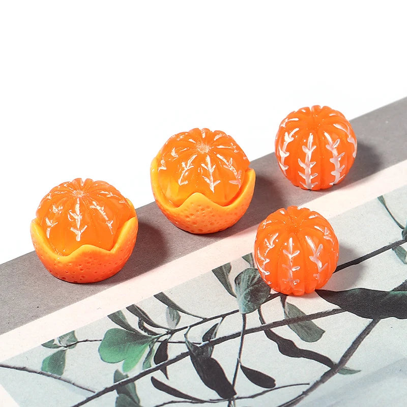 Emulational Tangerine Earring Set For Women Summer Fruit Jewelry Accessories Earrings Keychain Diy Jewelry Making Supplies