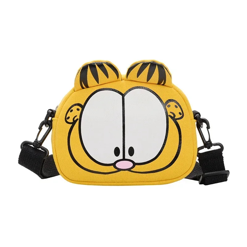 Anime Cartoon Garfield Kawaii Coin Purse Cosplay Crossbody Bag Canvas Cute High Capacity Shoulder Bags Christmas Gift Toy