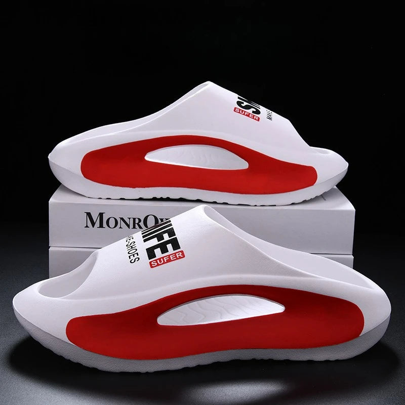 2025 Trendy EVA Soft Thick Sole Flip Flops - Unisex for Home, Beach & Shower, Lightweight Supportive Design