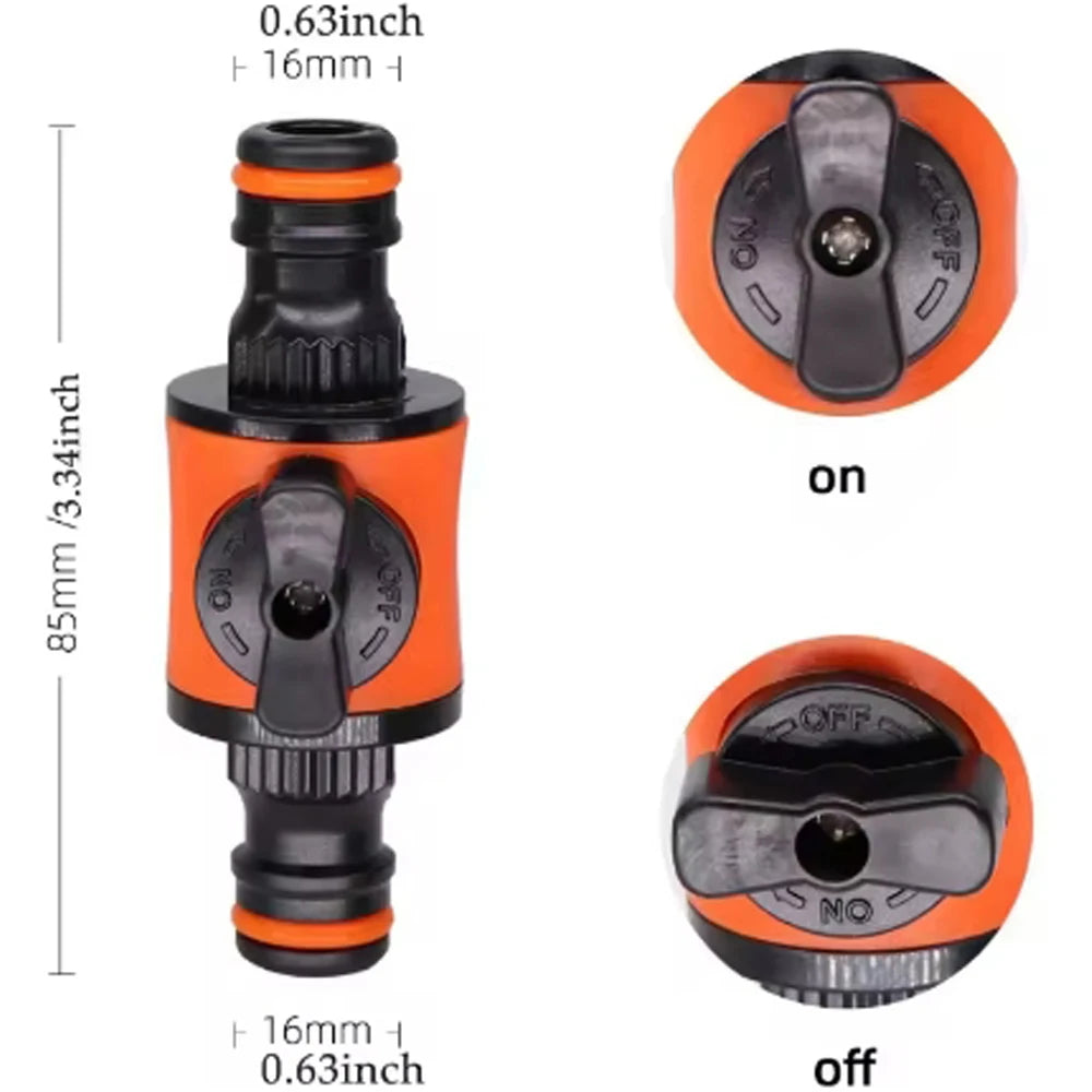 1/2PCS Garden Hose Pipe Tap Shut Off Valve Pipe Connector & Coupler for Water Stop Tap Adapter Quick Joint Water Irrigation Tool