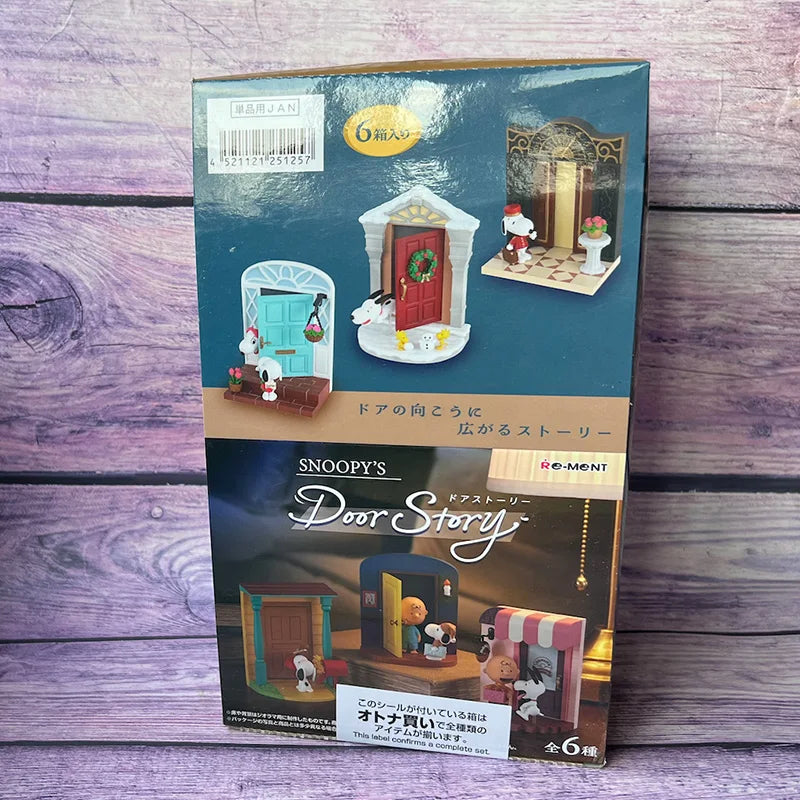 Genuine Re-Ment The Story of Snoopy's Gate Miniature Scene Blind Box Q Version Model Collectible Toys Super Cute Holiday Gifts