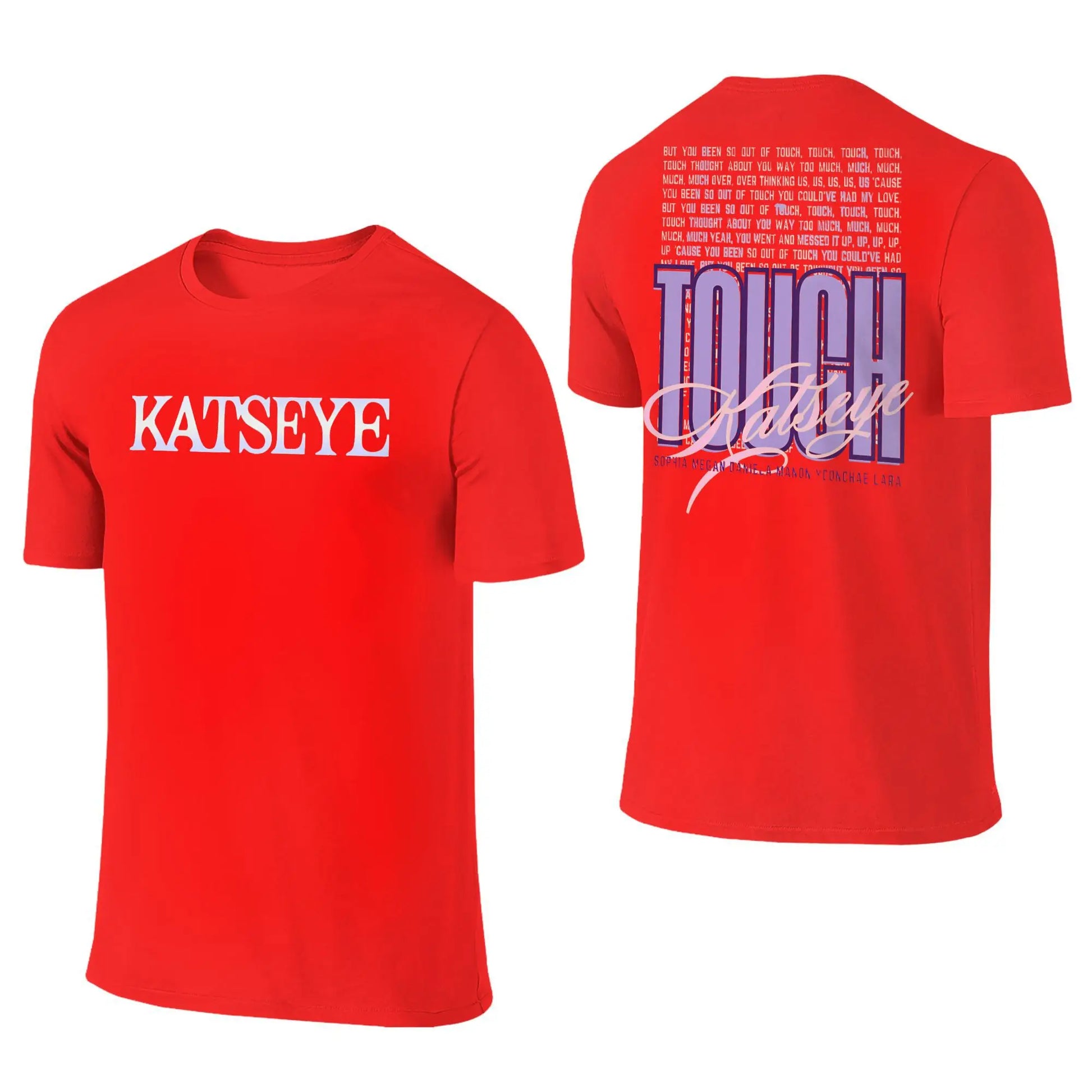 Touch Katseye T-Shirt Summer  Y2K Funny T Shirts Cotton Popular Tshirt For Man Short-Sleeve Casual Tees