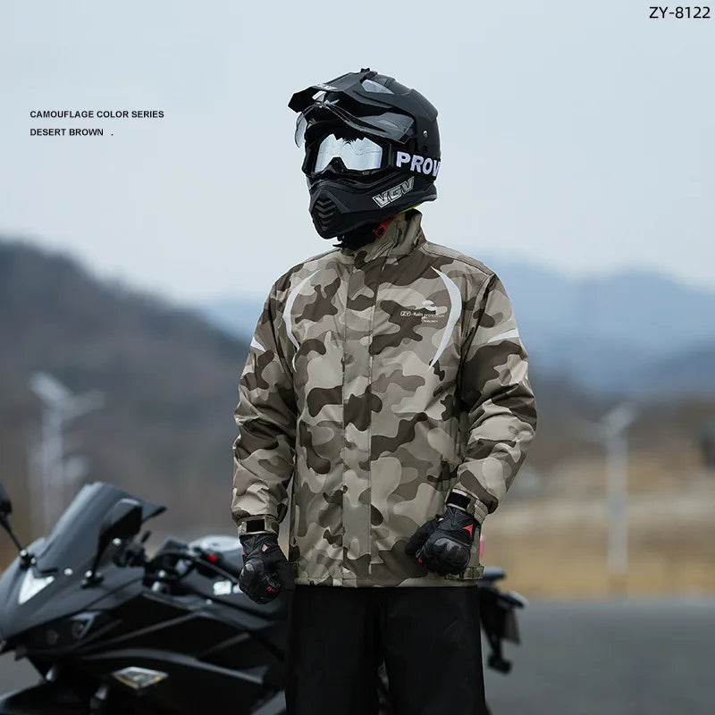 Raincoat Split Type Men's Motorcycle Riding Suit Women's Full Body Rainstorm Proof Adult Electric Bicycle Rider Thick