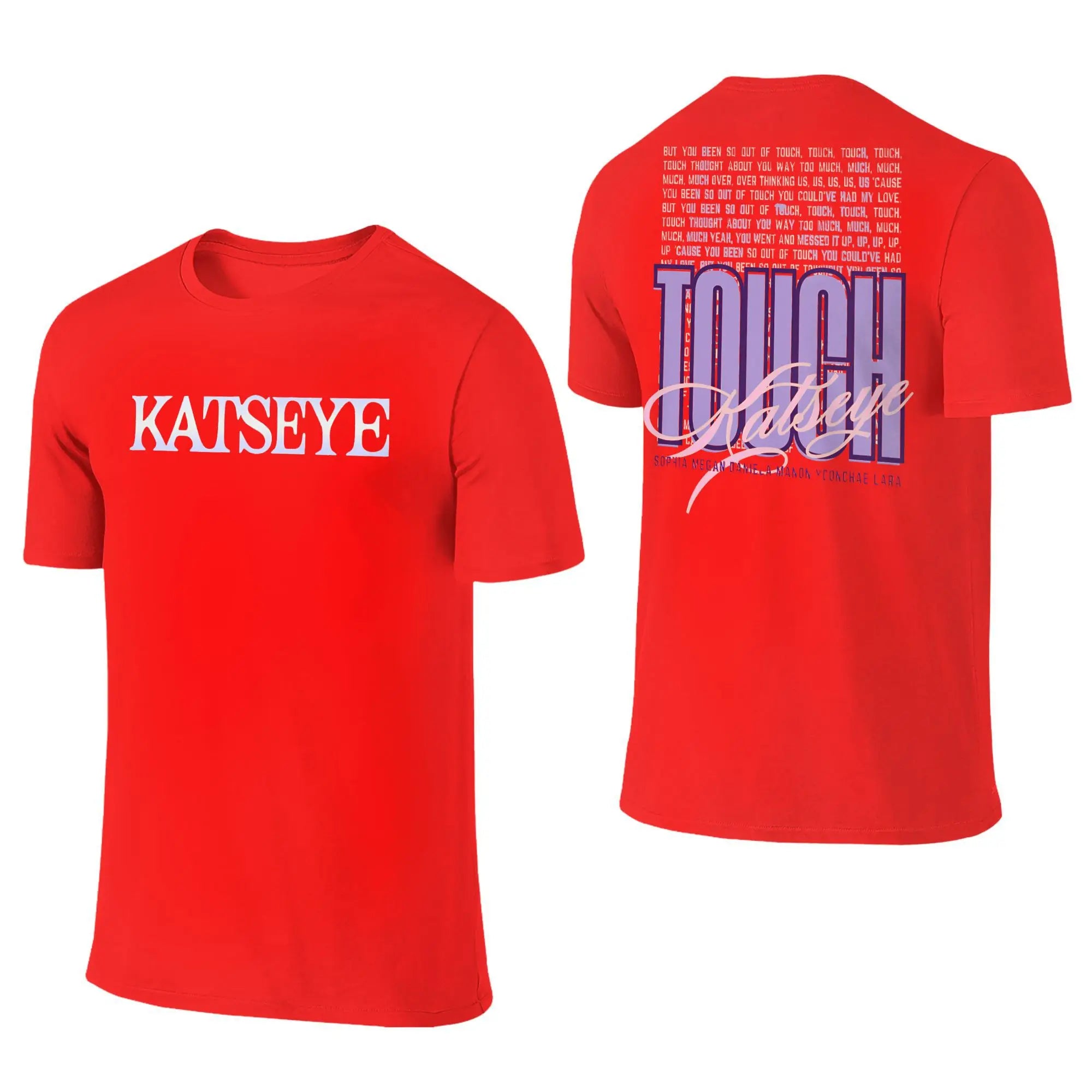 Touch Katseye T-Shirt Summer  Y2K Funny T Shirts Cotton Popular Tshirt For Man Short-Sleeve Casual Tees