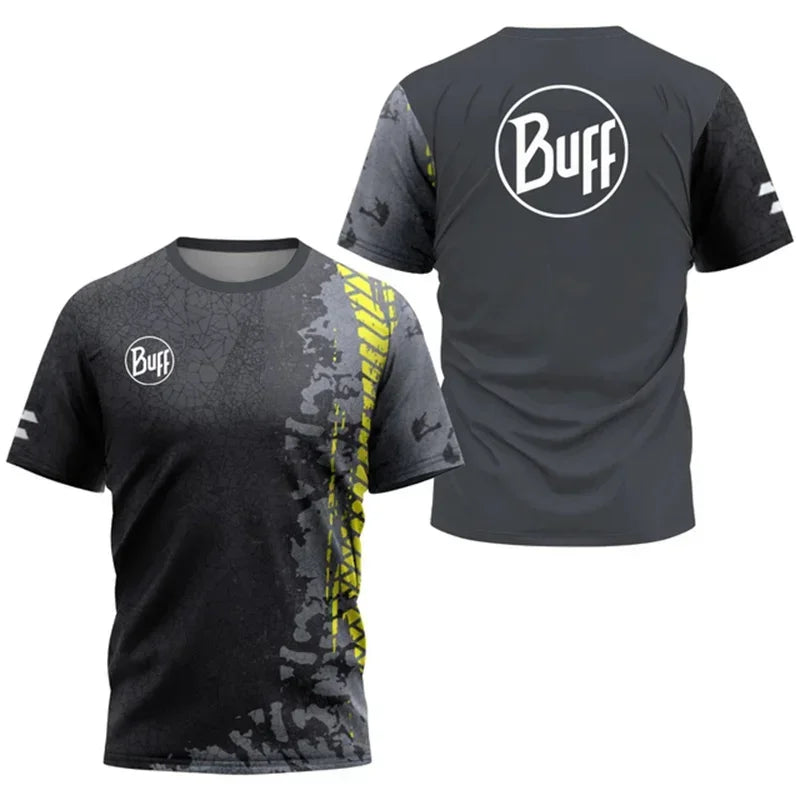 Men's tennis shoe printed T-shirt, quick drying short sleeved shirt, breathable, round neck, outdoor sports, summer