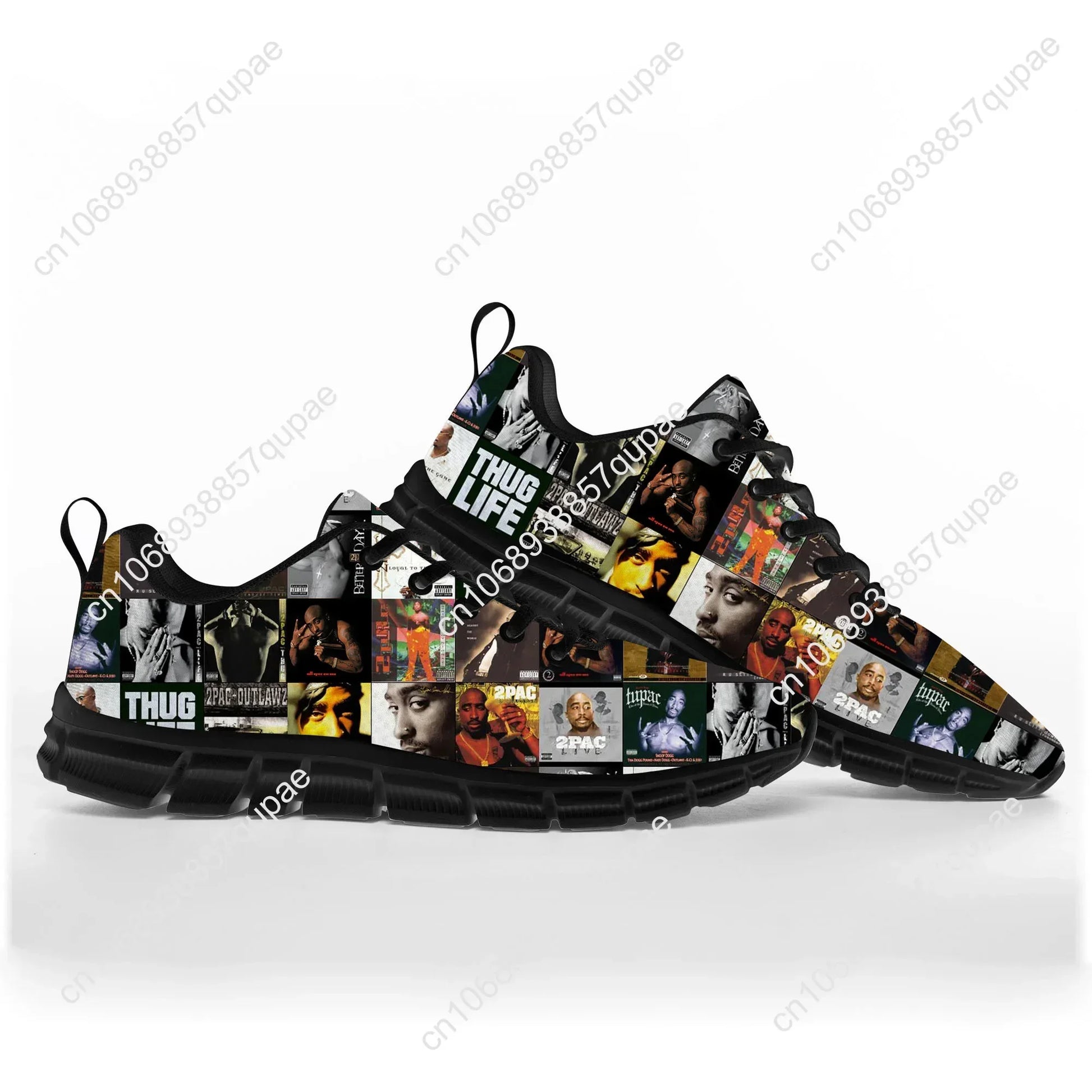 Rap 2Pac Tupac Sports Shoes Mens Womens Teenager Kids Children Sneakers All Eyez on Me Casual Custom High Quality Couple Shoes