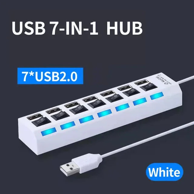 Hub USB Adaptateur USB Multi Ports UtiliserUSB 2.0 PC Ordinateur Accessoires Commutateur USB pour Ordinateur Portable