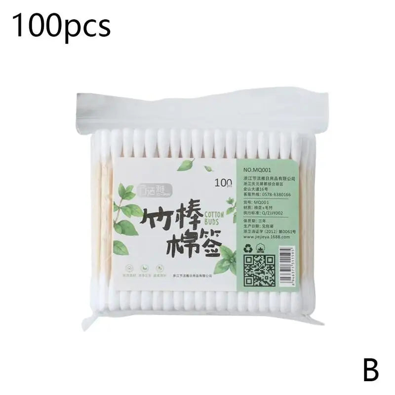 10/100pcs Disposable Cotton Swabs for Beauty Cream Application Makeup Remover Cotton Sticks