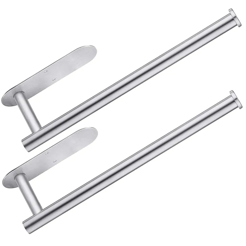 Paper Towel Holder Under Cabinet 2 Pack,Stainl Steel Paper Towel Holder Wall Mount For Kitchen, Bathroom, Rv, Paper With Self