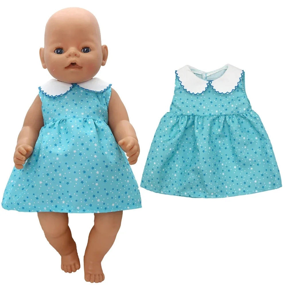 Reborn Baby Doll Clothes 40 cm Hat Set For Baby Dolls Rompers Toys Outwear Children Girl Gifts