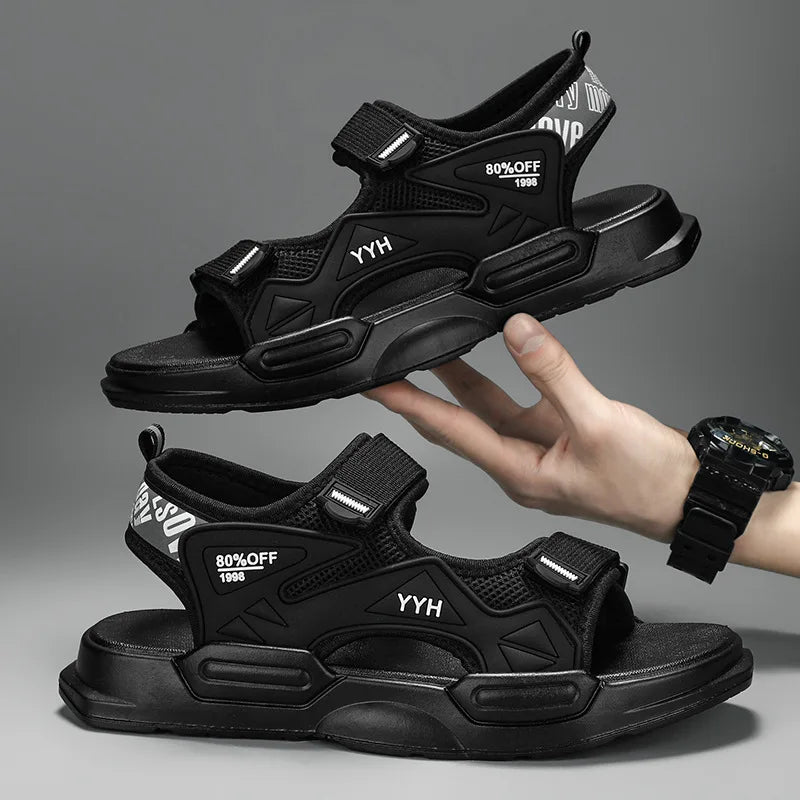 High Quality Men's Outdoor Sewing Sandals Men Concise Waterproof Shoes for Man Beach Sandals Hot Mens Non-Slip Comfortable Shoes