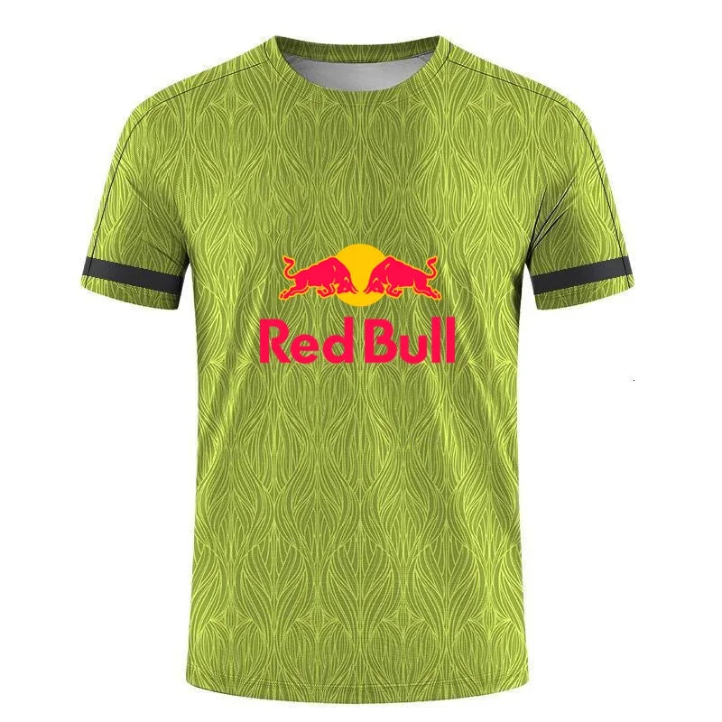 Men's Red Bull logo Badminton Tennis Series 3D Harajuku Print And Women's Sports leisure Loose Short Sleeve Round Neck T shirt