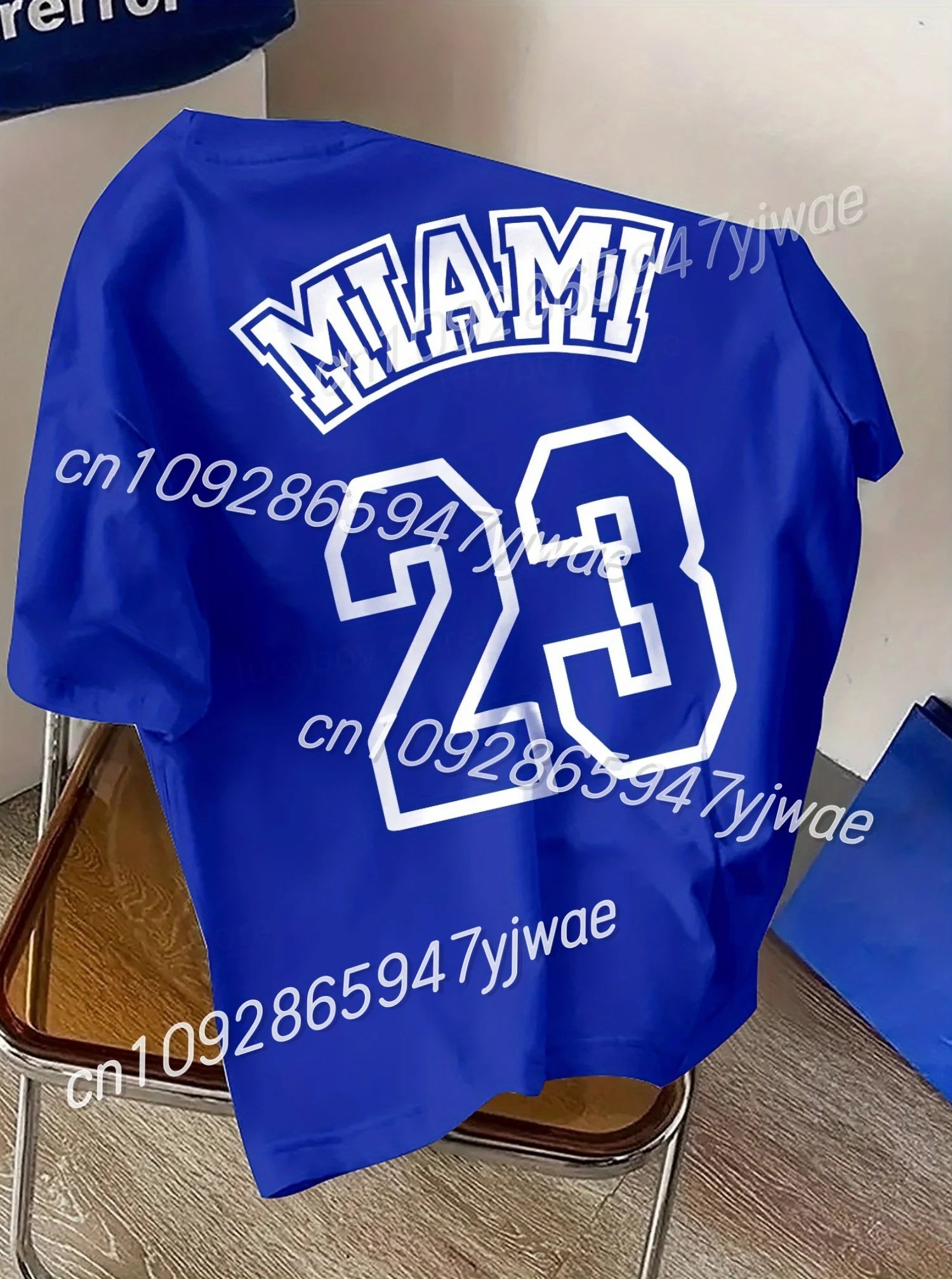 2025 Men MIAMI NO.23 Printed Short Sleeve T Shirt Man O Neck Sportwear  Football fans jersey Tee Vintage Casual Tops Men Clothes