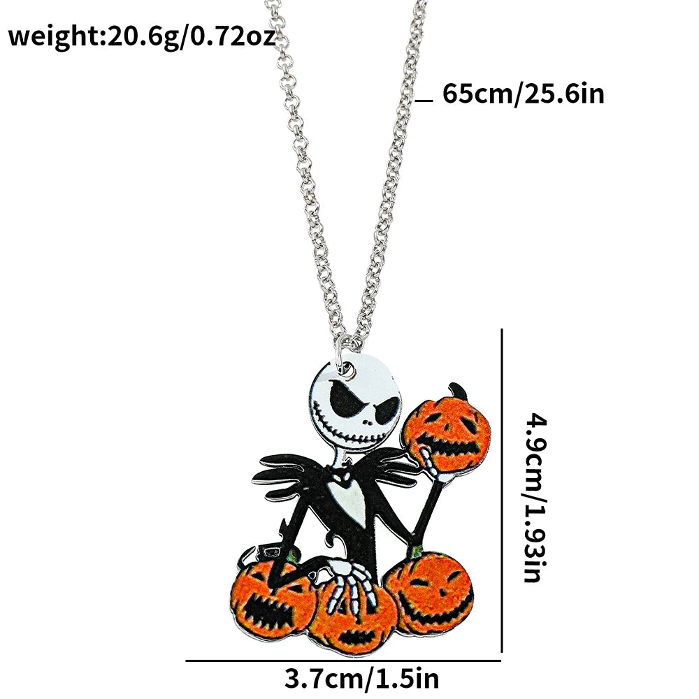 Disney Anime Character Jack Skellington Keychain The Nightmare Before Christmas Pendant For Friends Halloween Jewelry Gifts