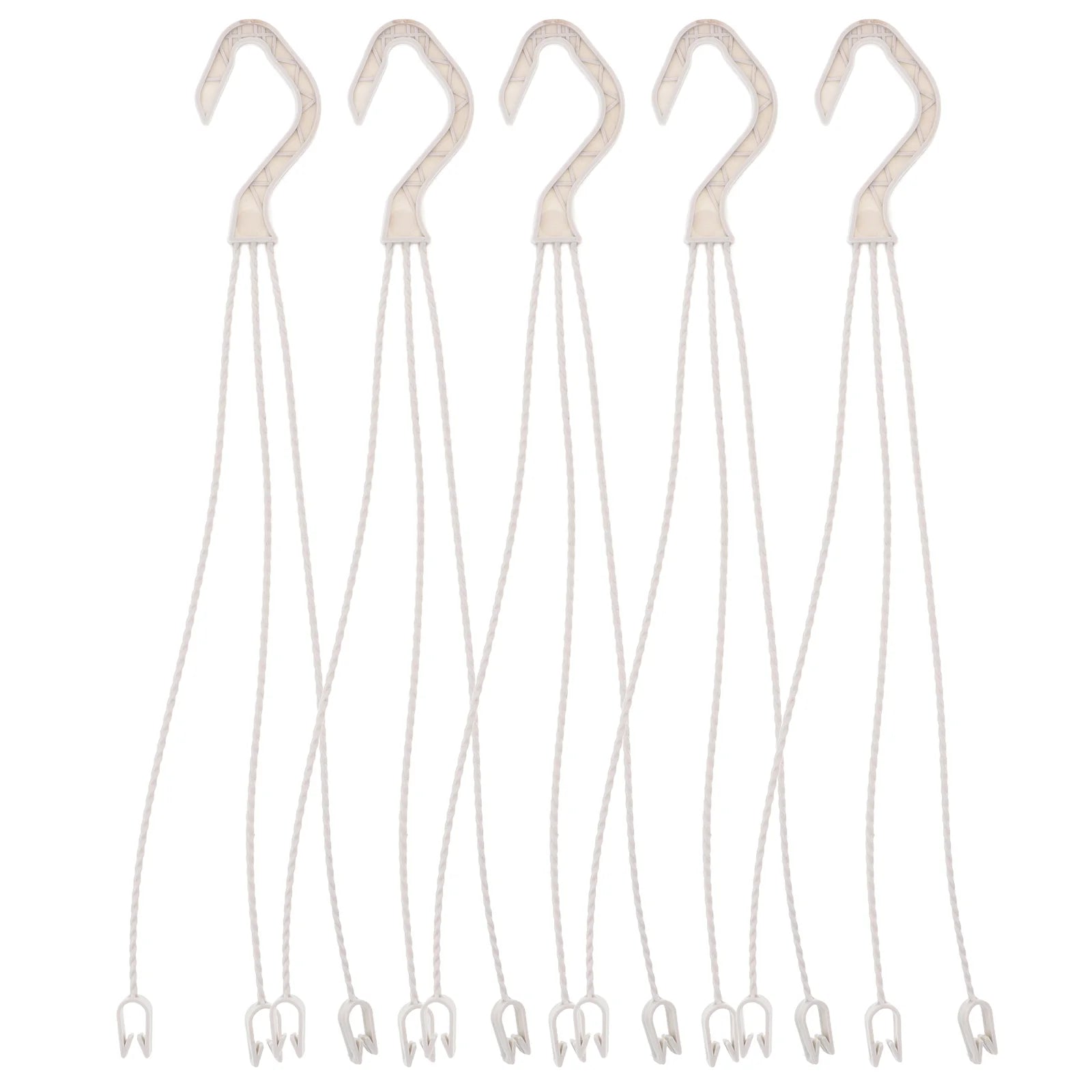 5pcs White Hooks For Baskets Flowerpot Hangers Durable Plant Shelves Garden Accessories Plastic Planter Hooks Outdoor Furniture
