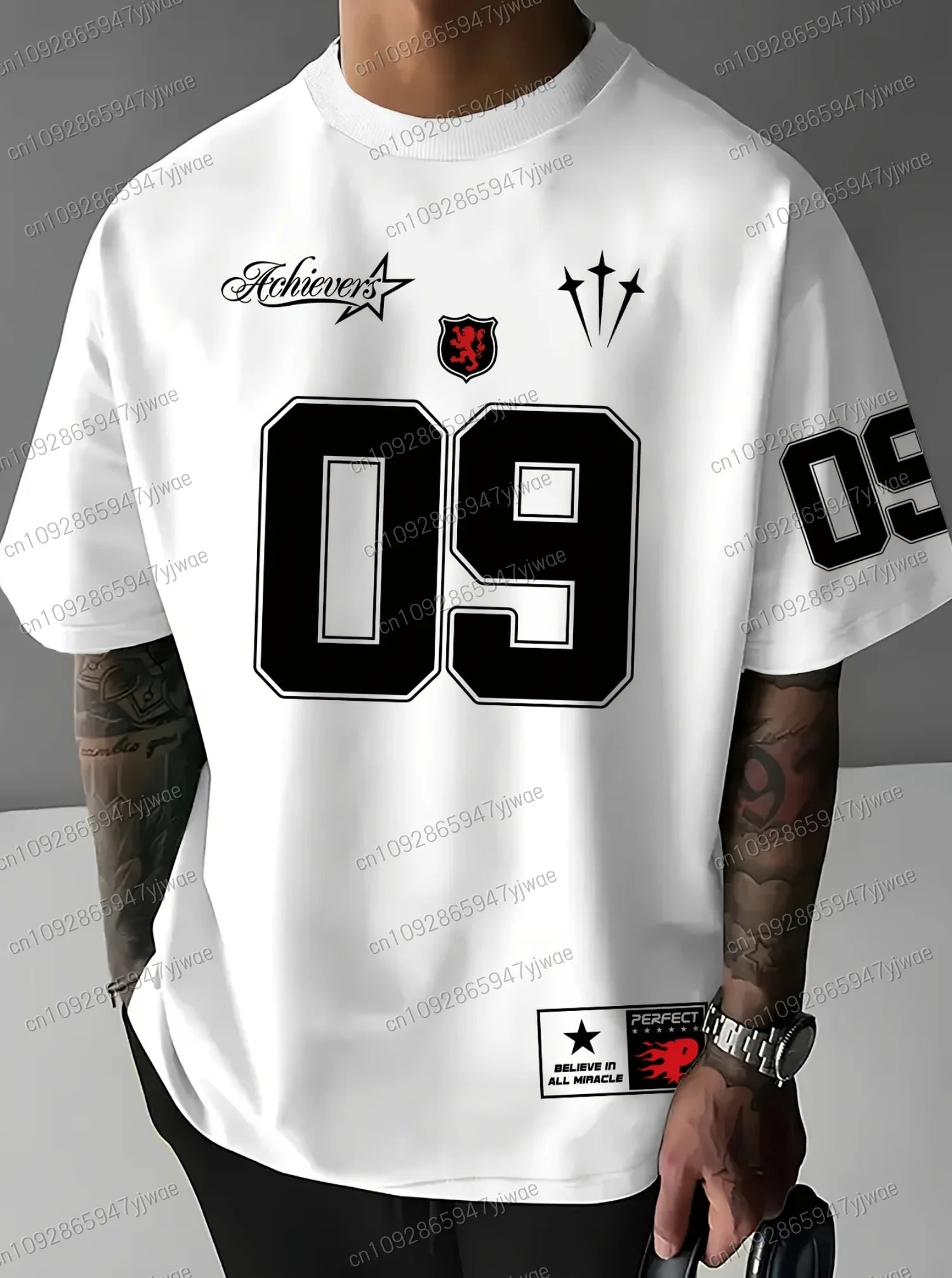 New in Men O-Neck Short Sleeve T-Shirt Sport Unisex Casual T-Shits No.9 Print Adult Plus Size Jersey Tops Men Clothing