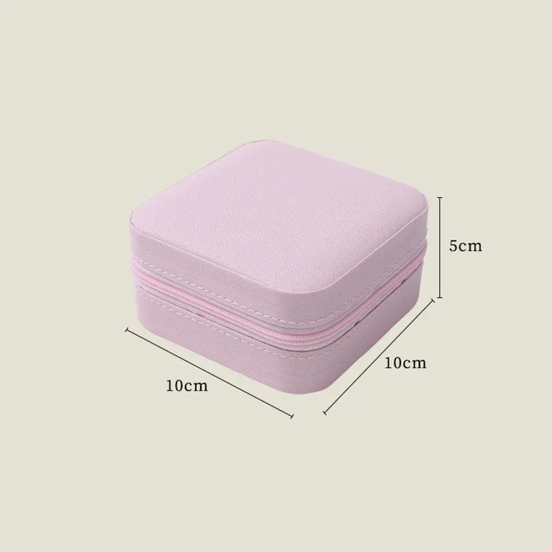 Square Mini Ring Box Portable Stud Earrings Jewelry Storage Multifunctional Storage Box Jewelry Organizer 쥬얼리박스