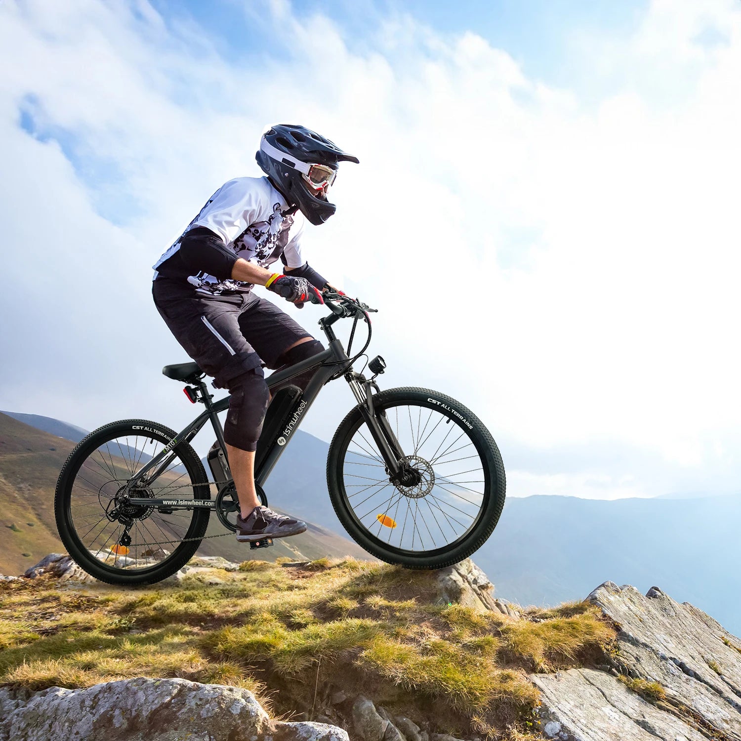 Isinwheel M10 adult E-bike 500W 36V10.4Ah battery commute Electric Bike,26-inch Fat Tire E-Mountain bike