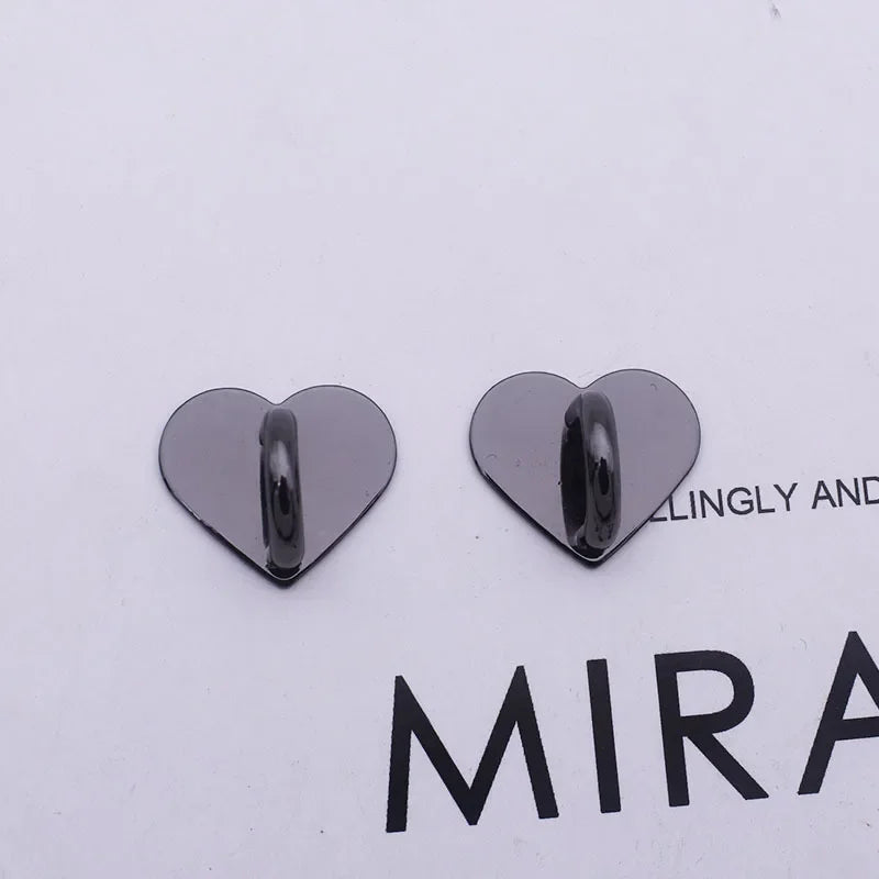 1/5PCS 2/2.4/2.5CM Cute Adhesive Metal Heart Sun Bow Phone Charm Holder Sticking Hooks Phone Case Finger Ring Buckle Accessory