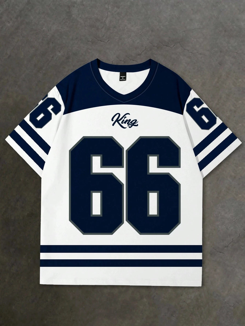 Mens Number 66 Printed Short Sleeve T Shirt Man V Neck Sportwear Brooklyn Racing Football Tee Vintage Casual Tops Men Clothes