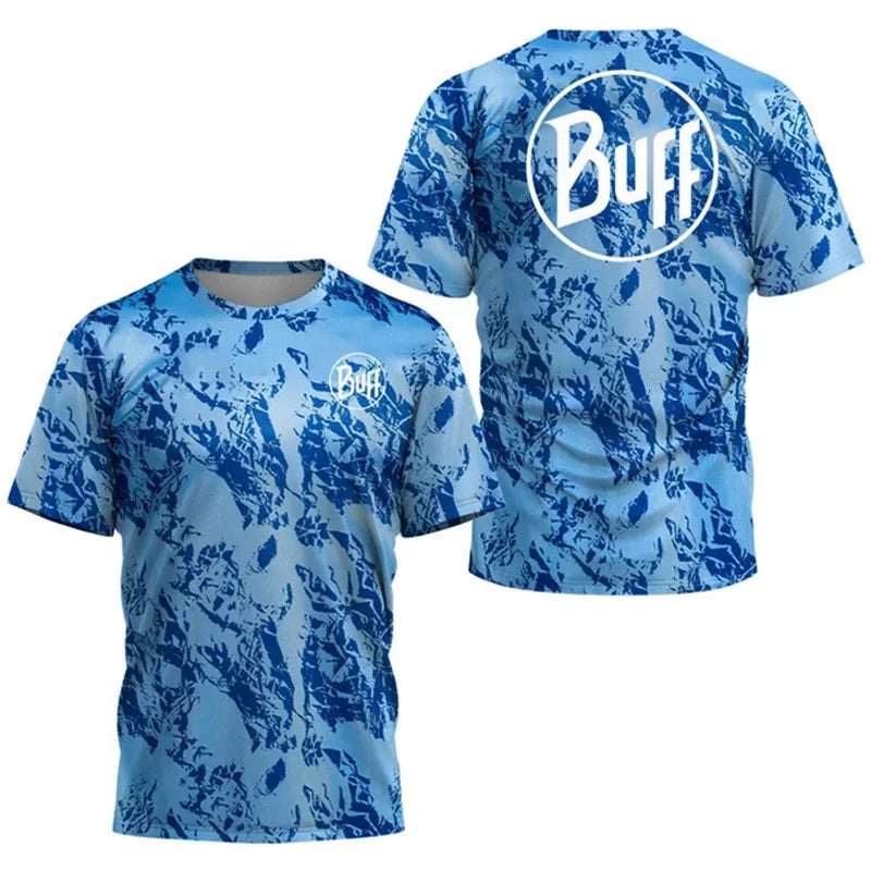 Men's tennis shoe printed T-shirt, quick drying short sleeved shirt, breathable, round neck, outdoor sports, summer