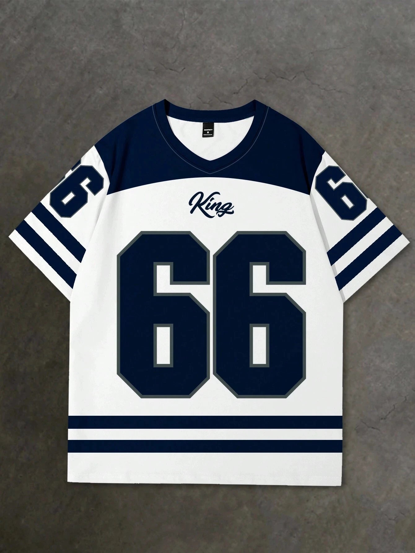 Mens Number 66 Printed Short Sleeve T Shirt Man V Neck Sportwear Brooklyn Racing Football Tee Vintage Casual Tops Men Clothes