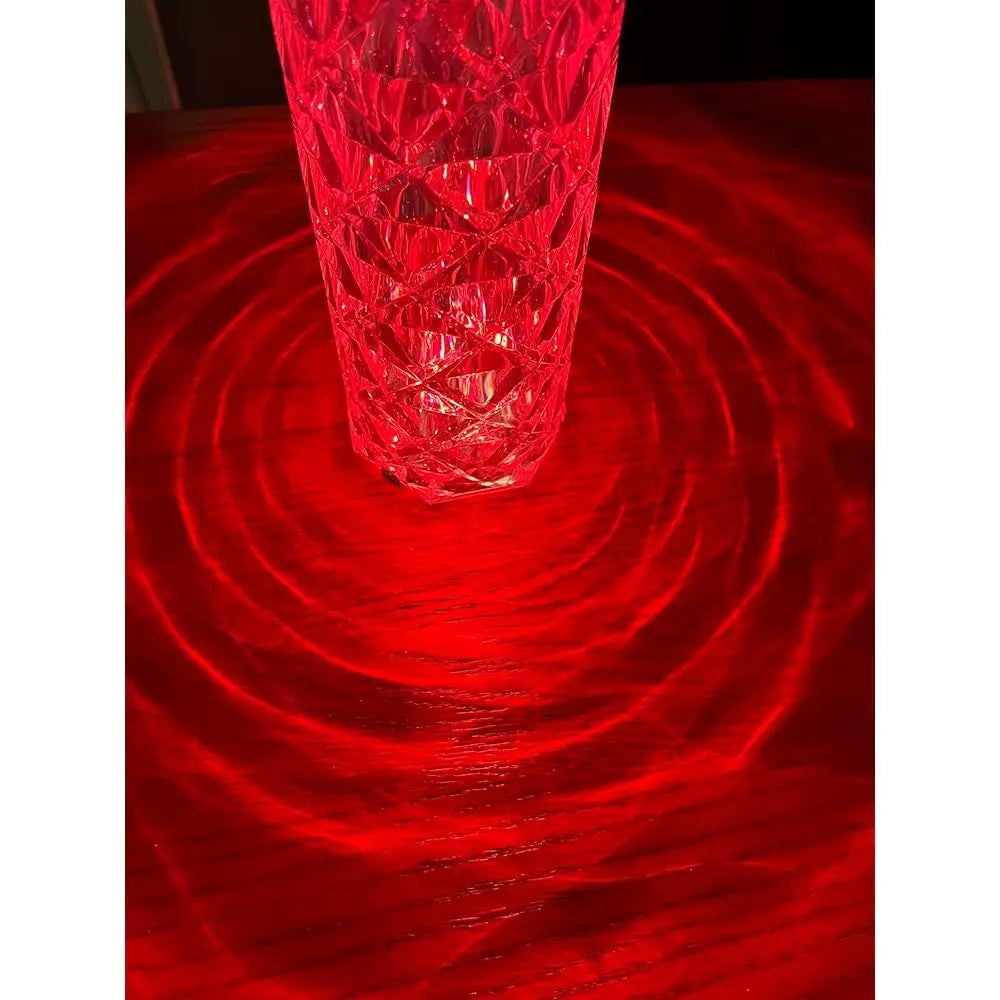 Remote &Touch Control Crystal Table Lamp 3 White And 16 Rgb Color Atmosphere Light,Romantic Led Rose Diamond For Living Room