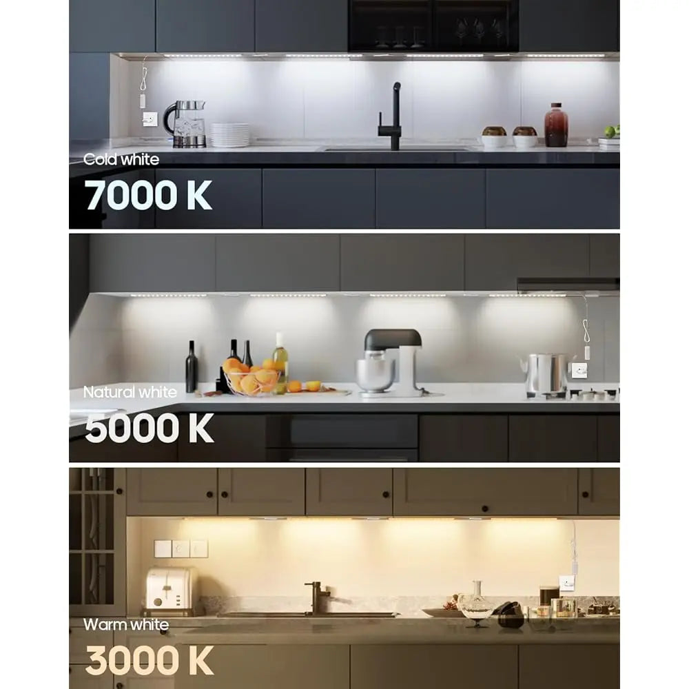 Plug-In Under Cabinet Lights, 12Inch Ultra Thin Led Dimmable Closet Lights With Memory Function, 3 Color Temperature Under