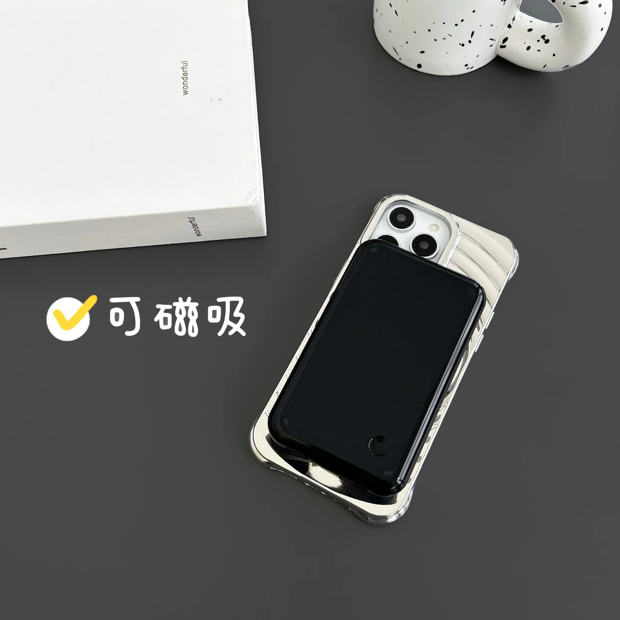 Electroplate Ripple Pattern Magnetic Case For IPhone 11 12 13 14 15 16 Pro Max Plus For Magsafe Shockproof Plating Wave Cover