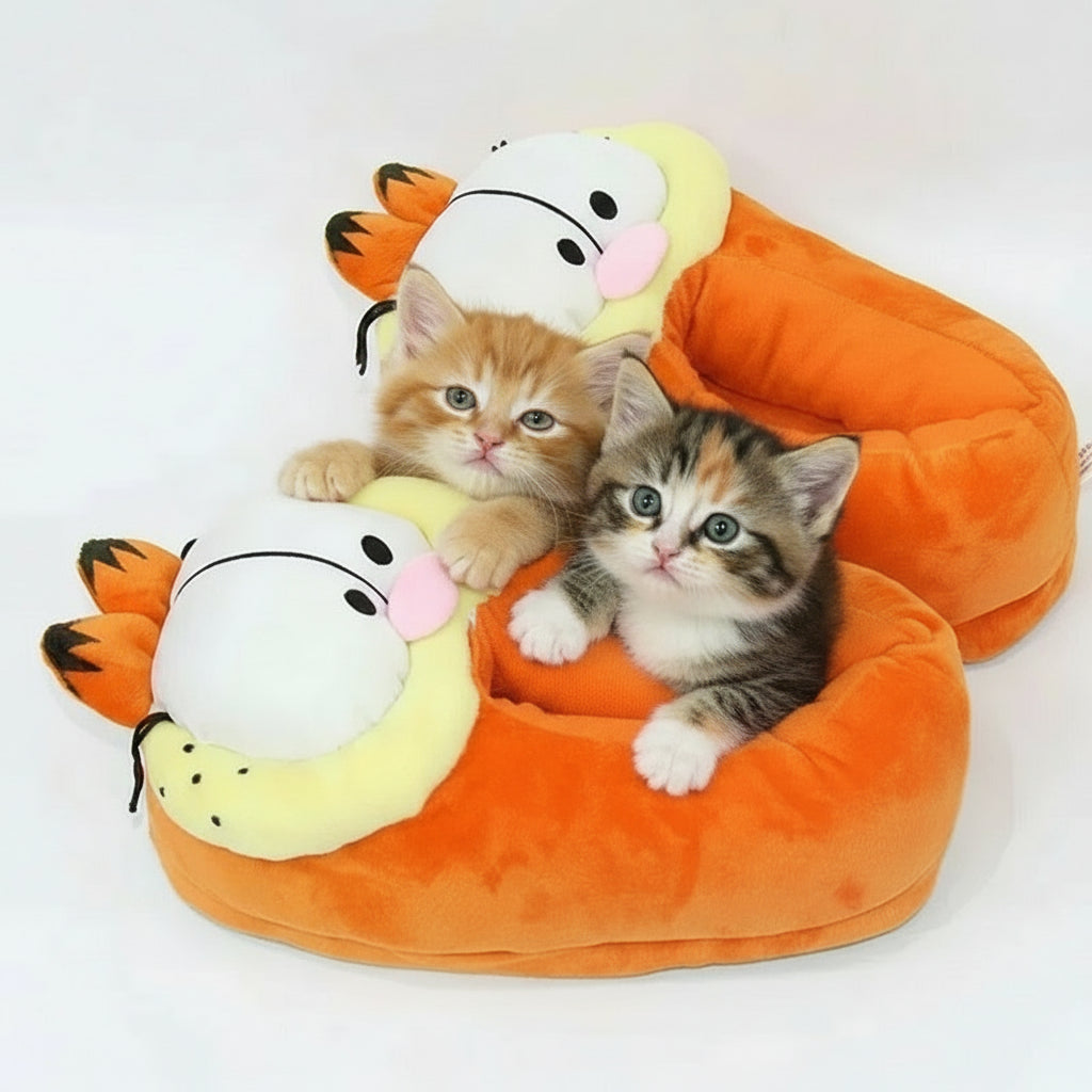 Kawaii Garfields Plush Slipper Cotton Slippers Cosplay Anti-slip Home Shoes Winter Comfortable Cotton Shoes Couple Casual Shoes