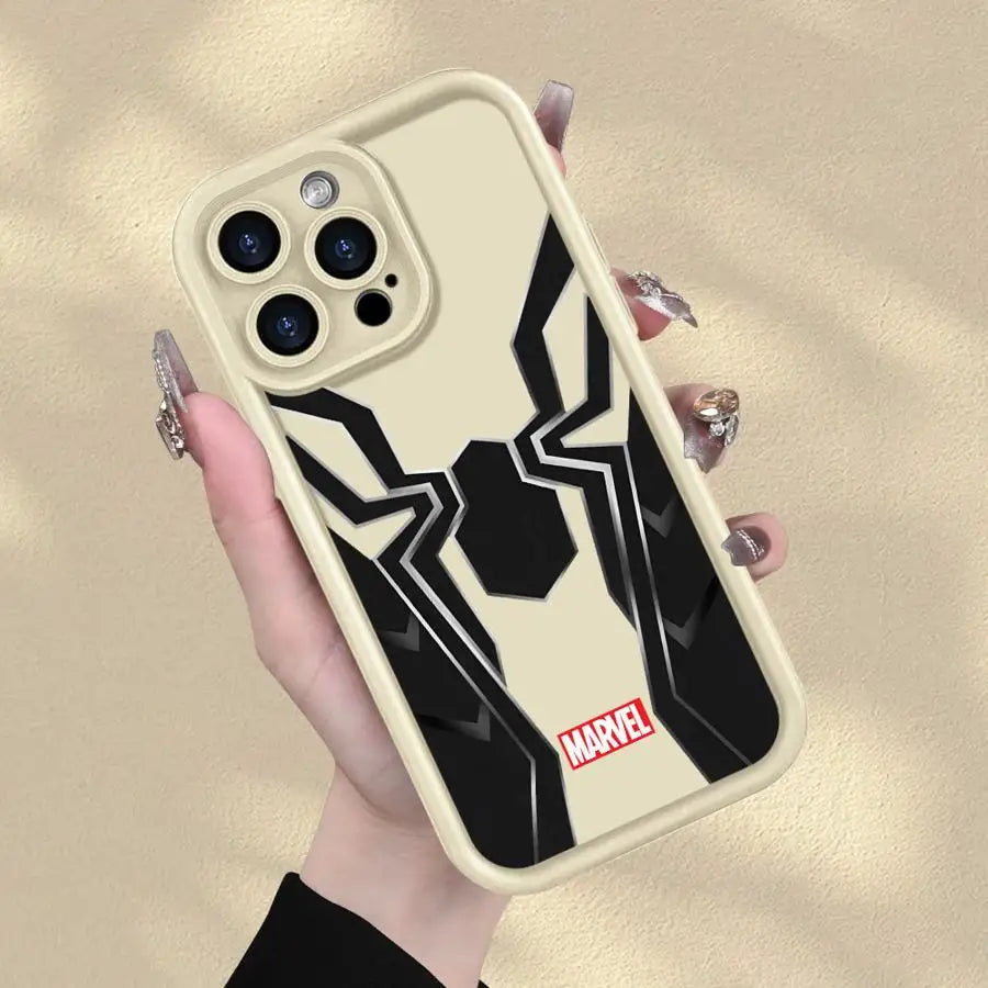 Marvel Spiderman Logo Case for iPhone 16 Pro Max 11 15 Plus 14+ 13Pro 13 12 16e 14 15Pro Soft Cover 16+