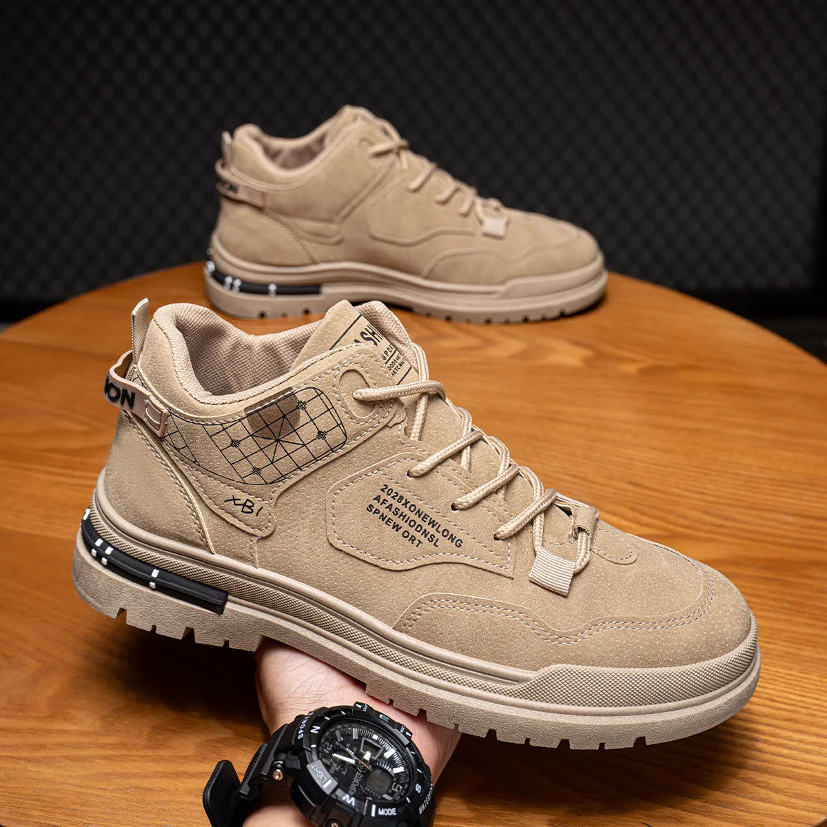 New high-top Martin boots anti-slip wear-resistant work shoes increase wear-resistant thick soled outdoor mountaineering shoes