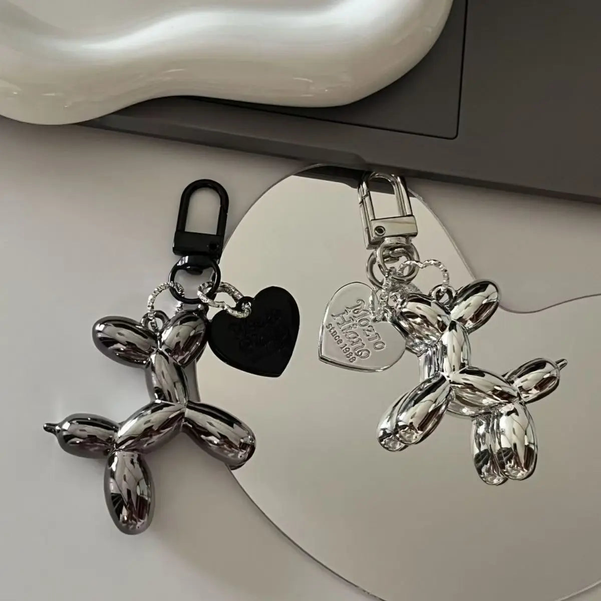 Fashion Keychain Punk Y2K Balloon Dog Keychains For Handbag Backpack Pendant Girl's Car Key Ring Key Chain Accessories