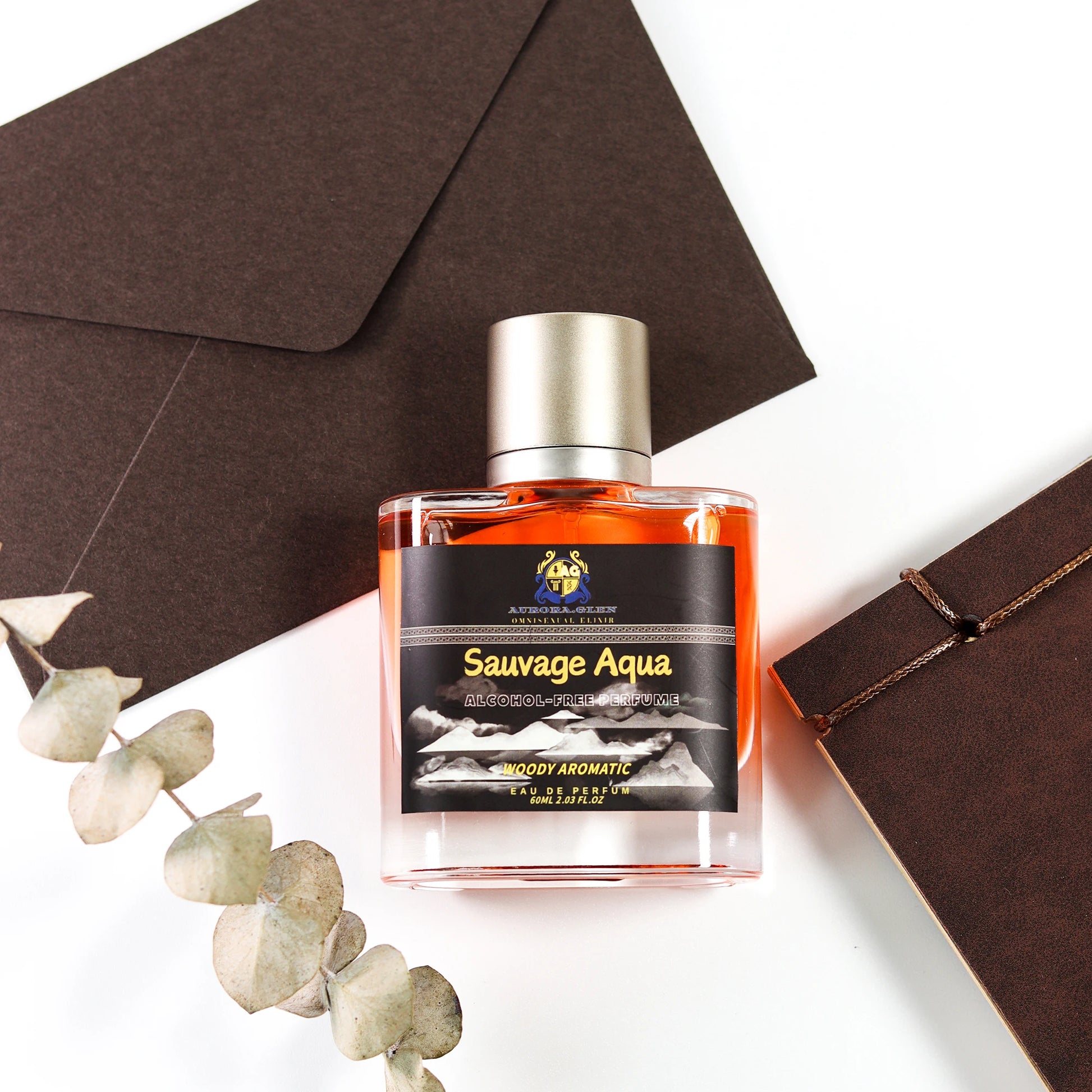 Alcohol-Free Perfume SAUVAGE AQUA Men's Perfume Spicy Woody Fragrance with Black Pepper Bergamot Lavender Patchouli EDP 50ml