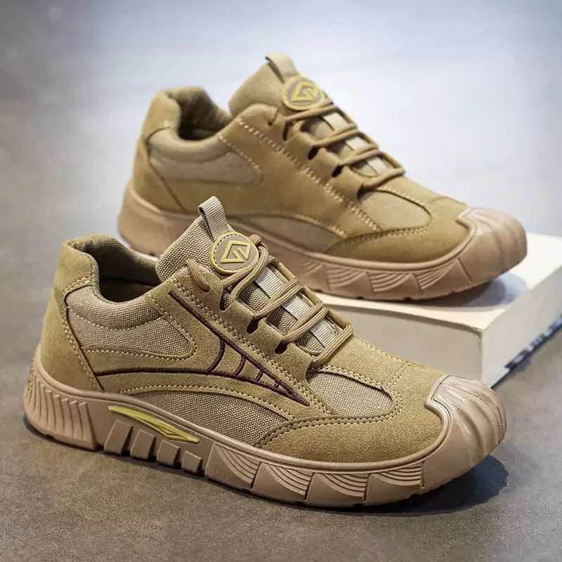 2025 men's shoes spring new breathable work site anti-slip wear sports shoes leisure work shoes mountaineering shoes