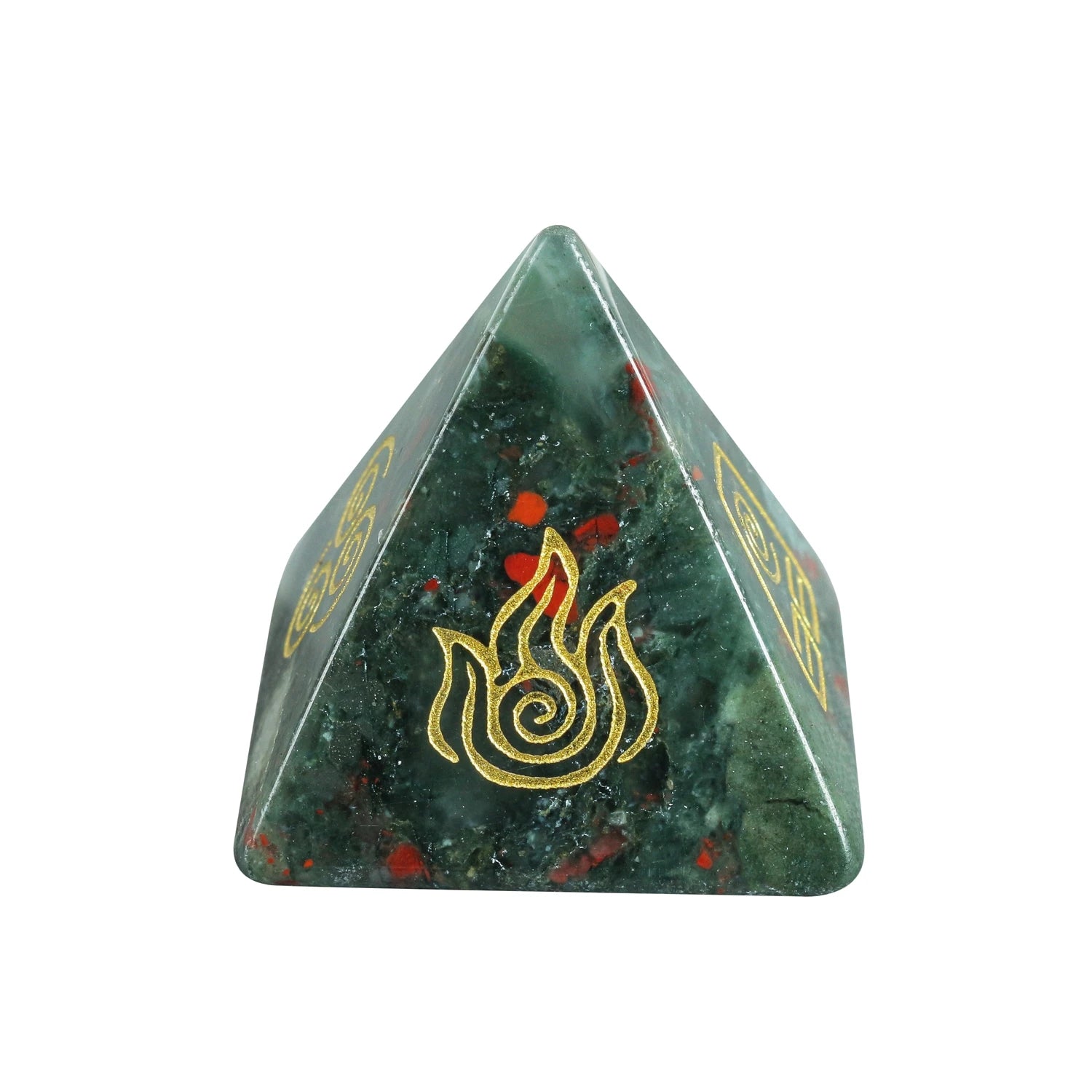 2025 Hot sales Natural Crystal Quartz Amethyst Gem Pyramid Four Element Air Water Fire Earth Symbol Energy Jewelry Healing Stone