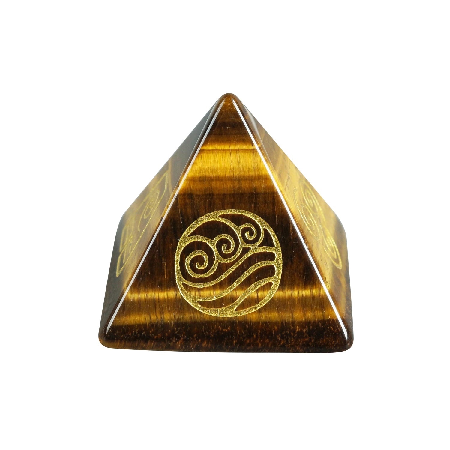 2025 Hot sales Natural Crystal Quartz Amethyst Gem Pyramid Four Element Air Water Fire Earth Symbol Energy Jewelry Healing Stone