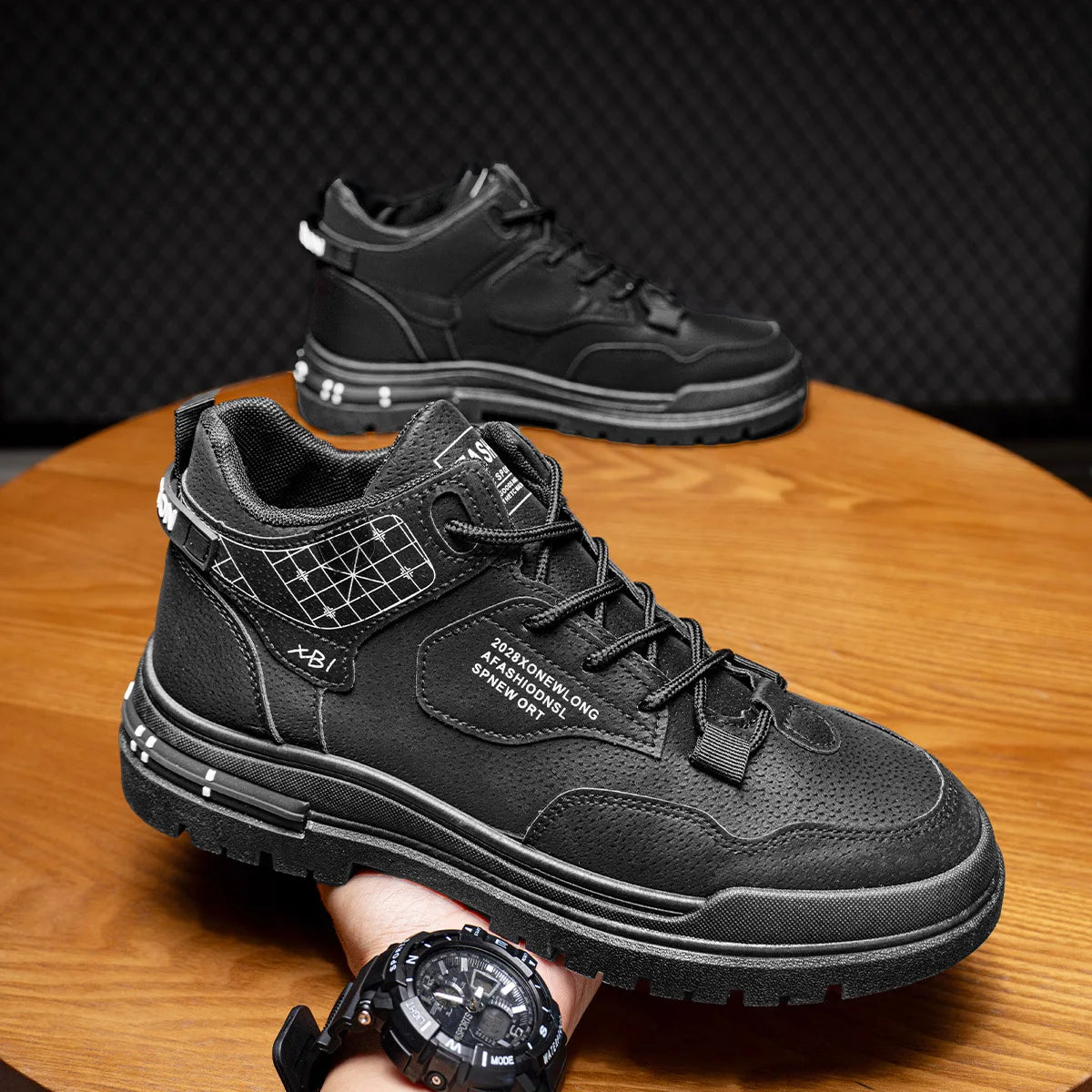New high-top Martin boots anti-slip wear-resistant work shoes increase wear-resistant thick soled outdoor mountaineering shoes