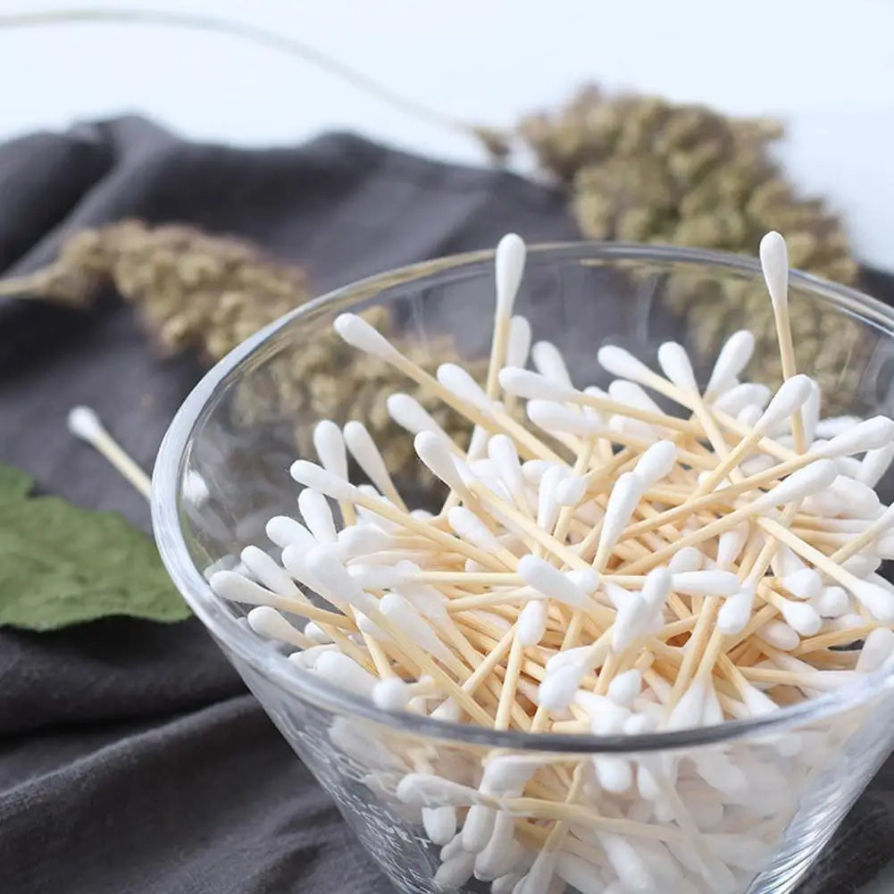 10/100pcs Disposable Cotton Swabs for Beauty Cream Application Makeup Remover Cotton Sticks