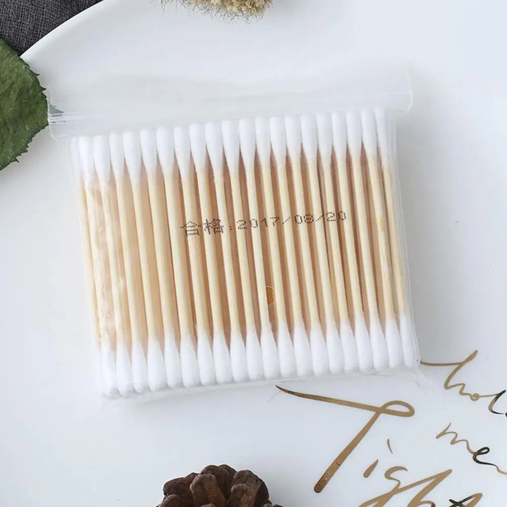 10/100pcs Disposable Cotton Swabs for Beauty Cream Application Makeup Remover Cotton Sticks