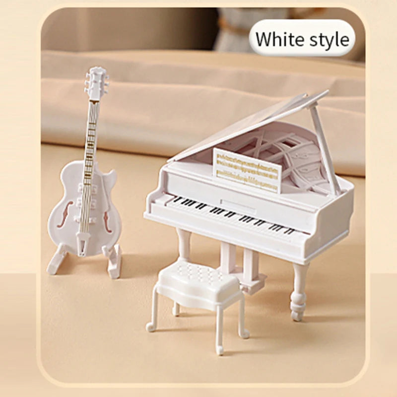 Piano table/chair/guitar model mini creative toy mini ornament (non audible) Christmas/Easter/New Year/Thanksgiving/Halloween