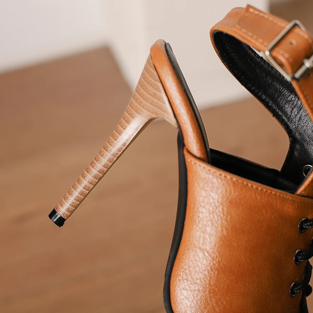 2025 Summer New Fashioin Black Yellow Women Slingback Sandals Hot Round Toe High Heels Lady Party Shoes Plus Big Size 43 48 50